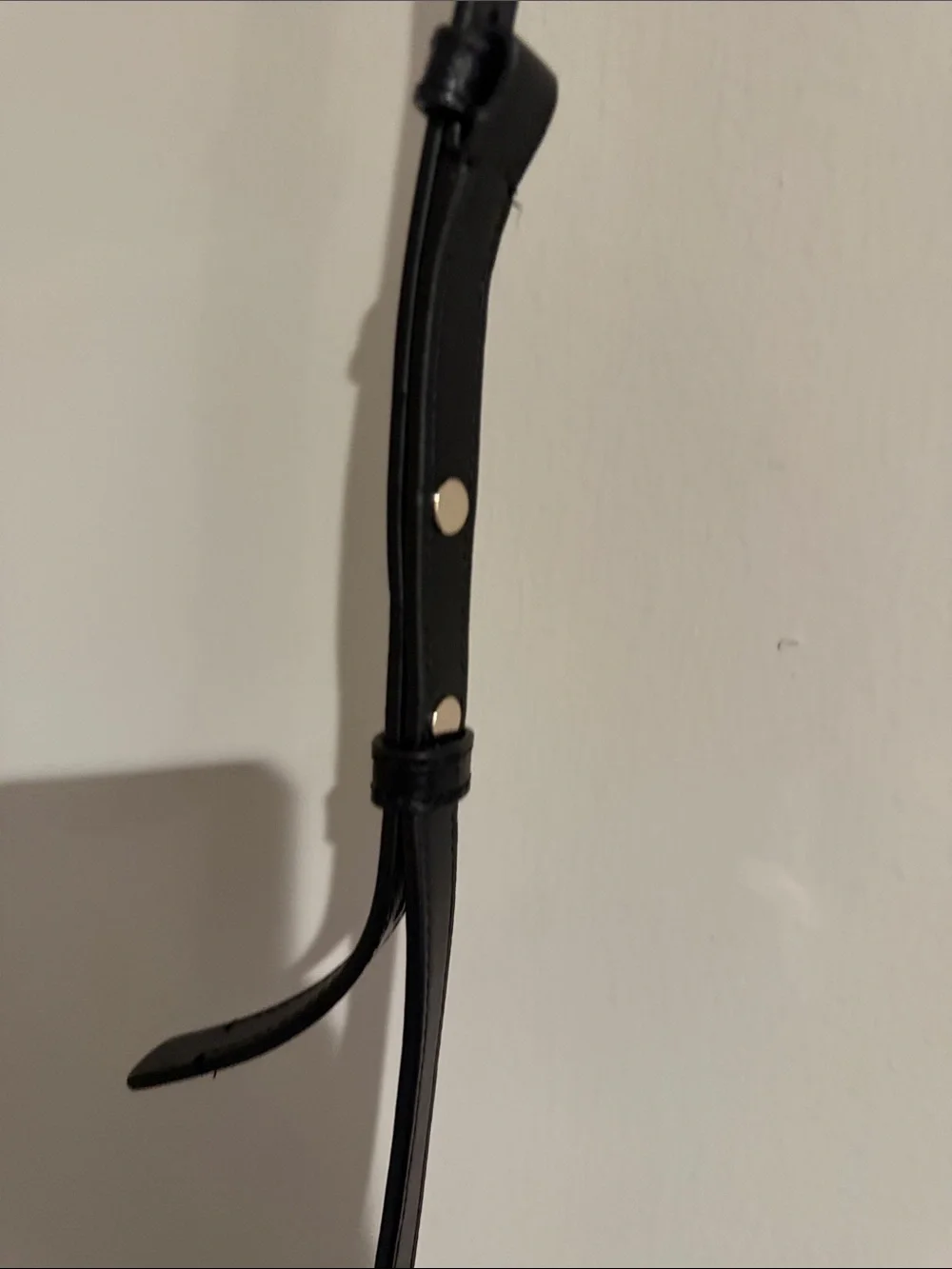 kate spade Black Leather Crossbody with Gold Chain